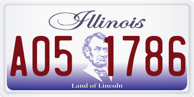 IL license plate A051786