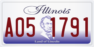 IL license plate A051791