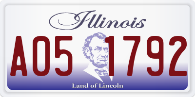 IL license plate A051792