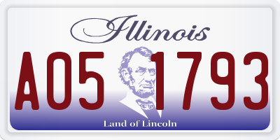IL license plate A051793