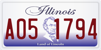 IL license plate A051794