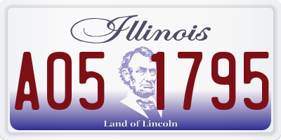 IL license plate A051795