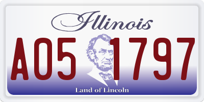 IL license plate A051797
