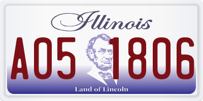 IL license plate A051806