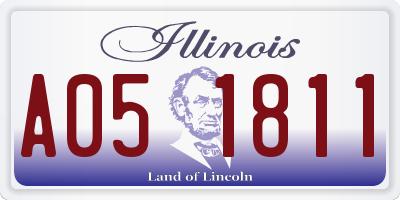 IL license plate A051811