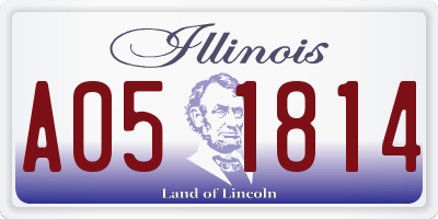 IL license plate A051814