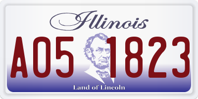 IL license plate A051823