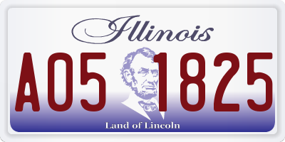 IL license plate A051825