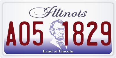 IL license plate A051829