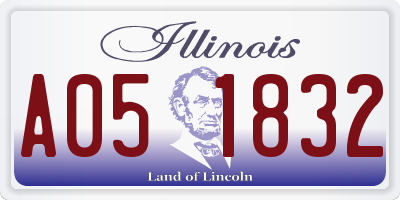 IL license plate A051832