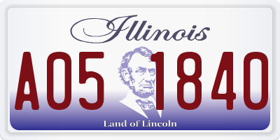 IL license plate A051840