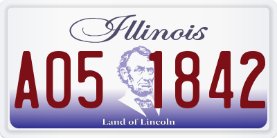 IL license plate A051842