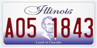 IL license plate A051843