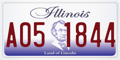 IL license plate A051844