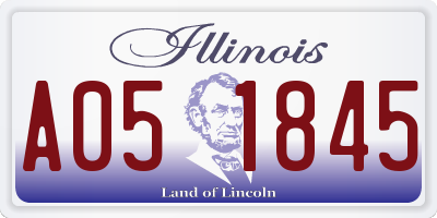 IL license plate A051845