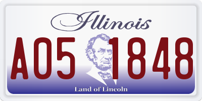 IL license plate A051848