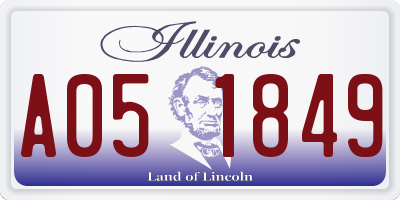 IL license plate A051849