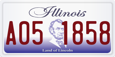 IL license plate A051858