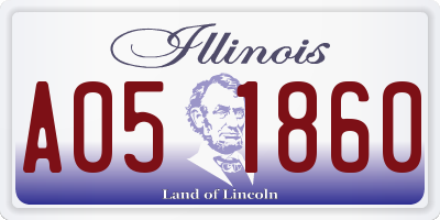 IL license plate A051860