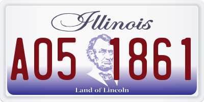 IL license plate A051861