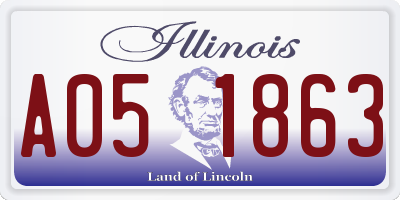 IL license plate A051863