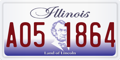 IL license plate A051864