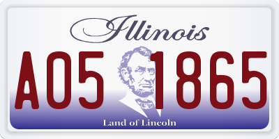 IL license plate A051865