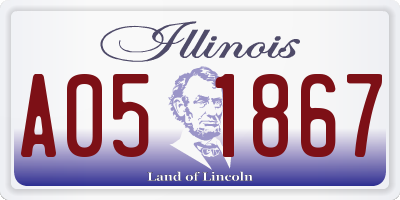 IL license plate A051867