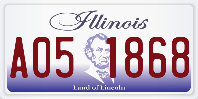 IL license plate A051868