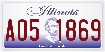 IL license plate A051869