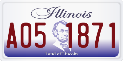 IL license plate A051871