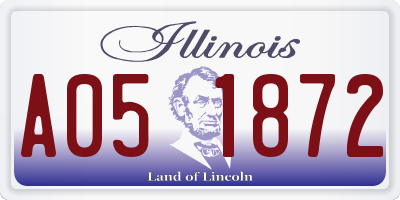 IL license plate A051872