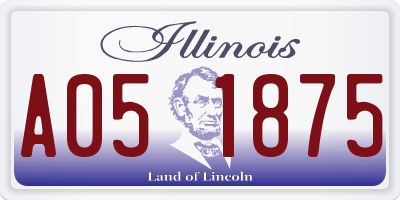 IL license plate A051875