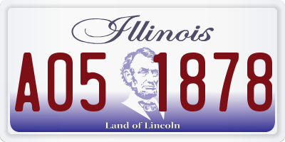 IL license plate A051878