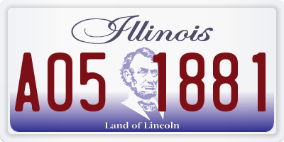 IL license plate A051881