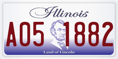 IL license plate A051882