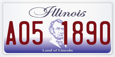 IL license plate A051890
