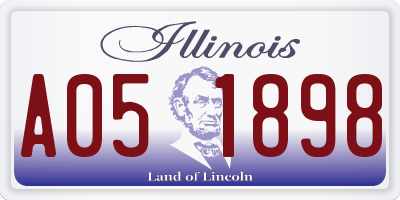 IL license plate A051898
