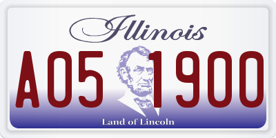 IL license plate A051900