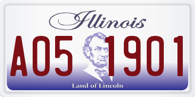 IL license plate A051901