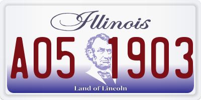 IL license plate A051903