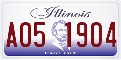 IL license plate A051904