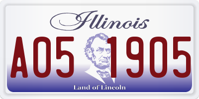IL license plate A051905