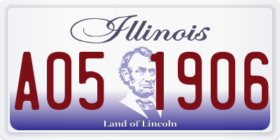 IL license plate A051906