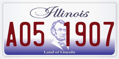 IL license plate A051907