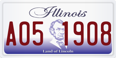 IL license plate A051908