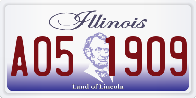 IL license plate A051909