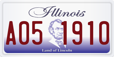 IL license plate A051910