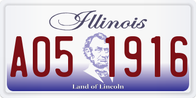 IL license plate A051916