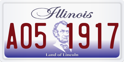 IL license plate A051917
